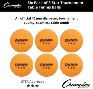 Champion Sports 3str 3-star Tournament Table Tennis Balls - 38 Pk