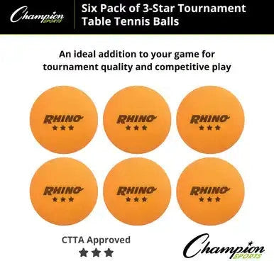Champion Sports 3str 3-star Tournament Table Tennis Balls - 38 Pk