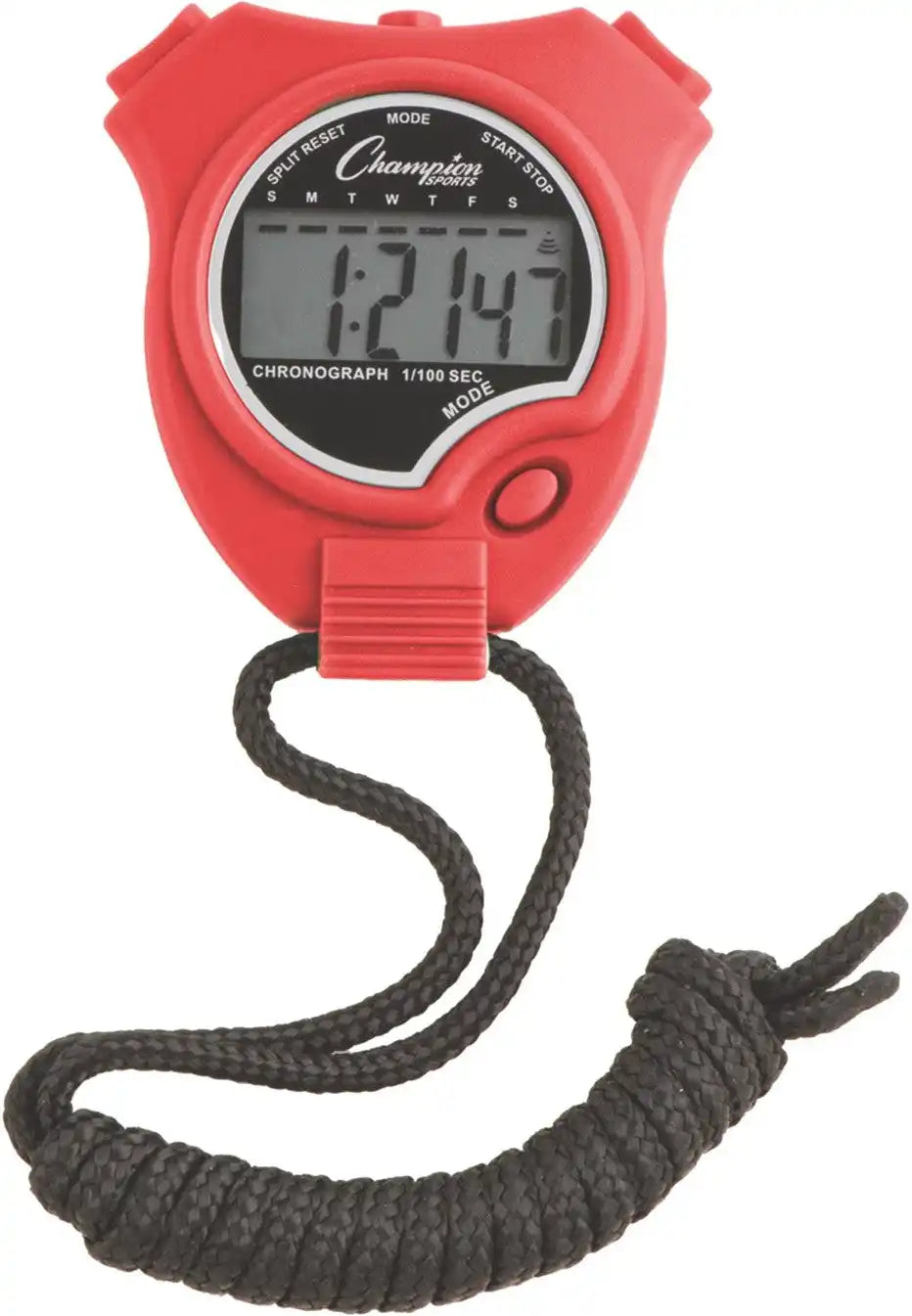 Champion Sports 910 Stopwatch - Ea - Red