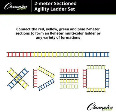 Champion Sports Aglclr Sectioned Agility Ladder - Ea