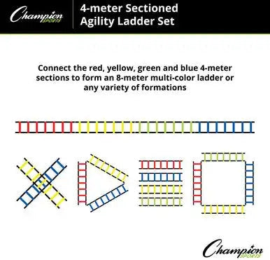 Champion Sports Aglclr Sectioned Agility Ladder - Ea