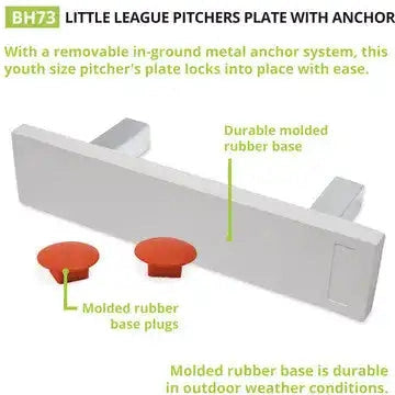 Champion Sports Anchor Style Anchor Style Pitcher’s Plate - Ea