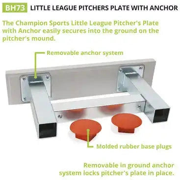 Champion Sports Anchor Style Anchor Style Pitcher’s Plate - Ea