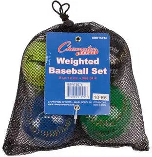 Champion Sports Bbwt Weighted Training Baseball - Set
