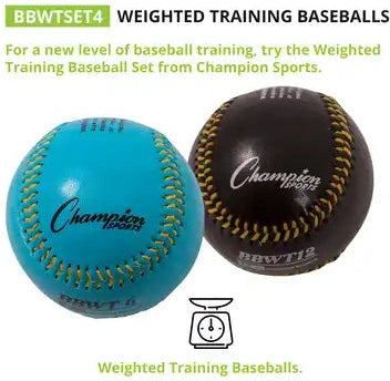 Champion Sports Bbwt Weighted Training Baseball - Set
