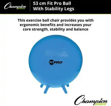 Champion Sports Bl Fitpro Ball with Stability Legs - Ea