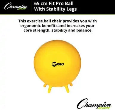 Champion Sports Bl Fitpro Ball with Stability Legs - Ea
