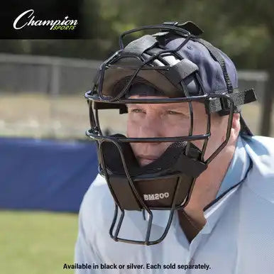 Champion Sports Bm200 Ultra Lightweight Umpire Face Mask with Drytek - Ea