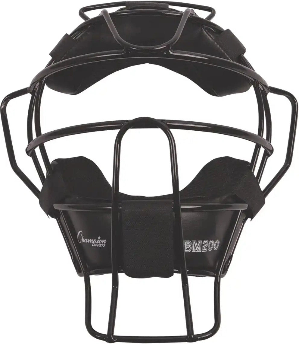 Champion Sports Bm200 Ultra Lightweight Umpire Face Mask with Drytek - Ea - Black