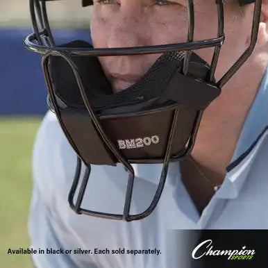 Champion Sports Bm200 Ultra Lightweight Umpire Face Mask with Drytek - Ea