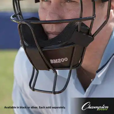 Champion Sports Bm200 Ultra Lightweight Umpire Face Mask with Drytek - Ea