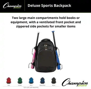 Champion Sports Bp802 Deluxe Backpack - Ea