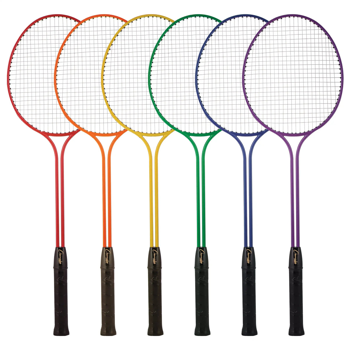 Champion Sports Br31 Twin Tempered Steel Shaft and Frame Badminton Racket - Set - of 6 Colors