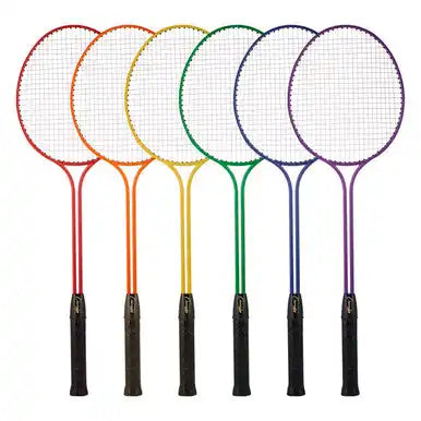 Champion Sports Br31 Twin Tempered Steel Shaft and Frame Badminton Racket - Set - of 6 Colors