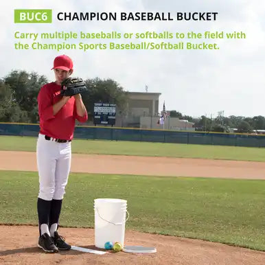 Champion Sports Buc6 6 Gallon Ball Bucket - Ea