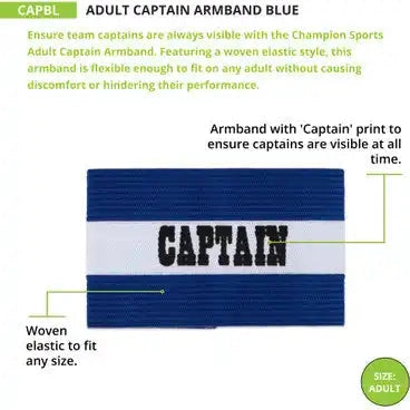 Champion Sports Cap Captain Arm Band Adult - Ea