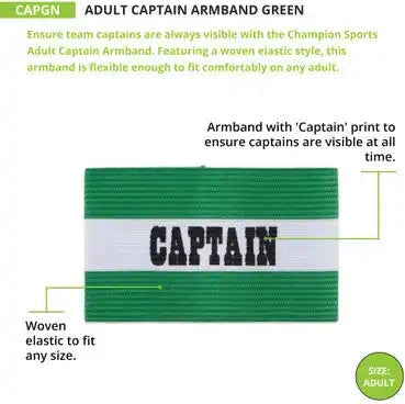 Champion Sports Cap Captain Arm Band Adult - Ea