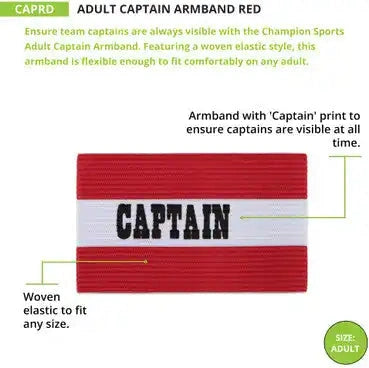 Champion Sports Cap Captain Arm Band Adult - Ea