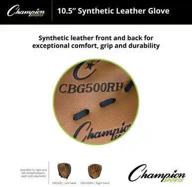 Champion Sports Cbg500 Cbg500 10.5’’ Synthetic Leather Fielder’s Glove - Ea