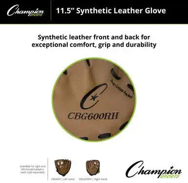 Champion Sports Cbg600 Cbg600 11.5’’ Synthetic Leather Fielder’s Glove - Ea