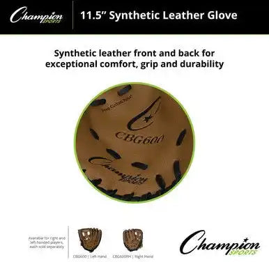 Champion Sports Cbg600 Cbg600 11.5’’ Synthetic Leather Fielder’s Glove - Ea