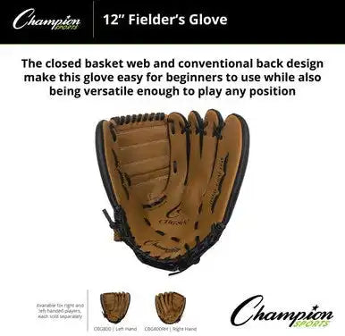 Champion Sports Cbg800 Cbg800 12’’ Synthetic Leather Fielder’s Glove - Ea