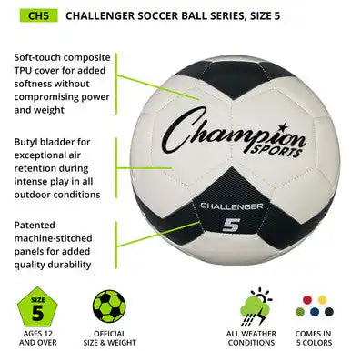 Champion Sports Ch5 Challenger Soccer Ball Size 5 - Ea