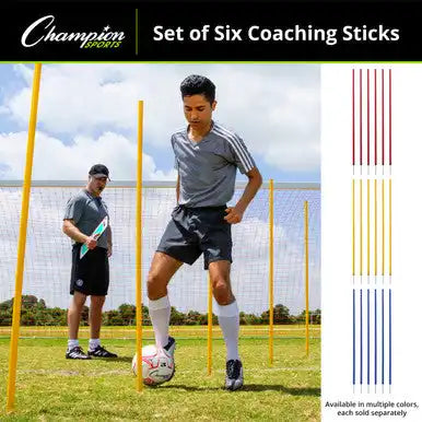 Champion Sports Cs6 Coaching Sticks Set of 6