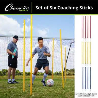 Champion Sports Cs6 Coaching Sticks Set of 6