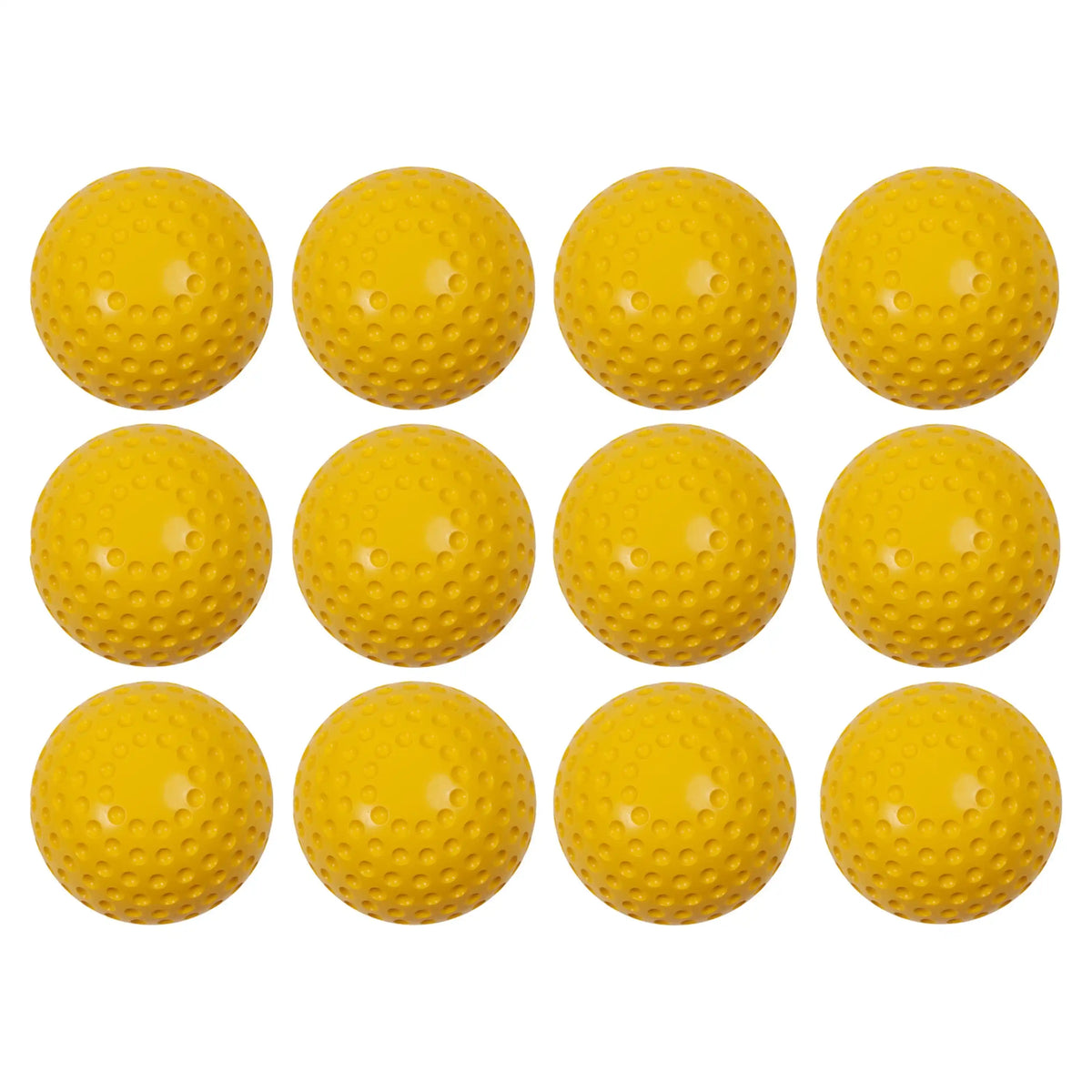 Champion Sports Ds1 Dimpled Pitching Machine Softballs - Doz - 11’’d, Yellow