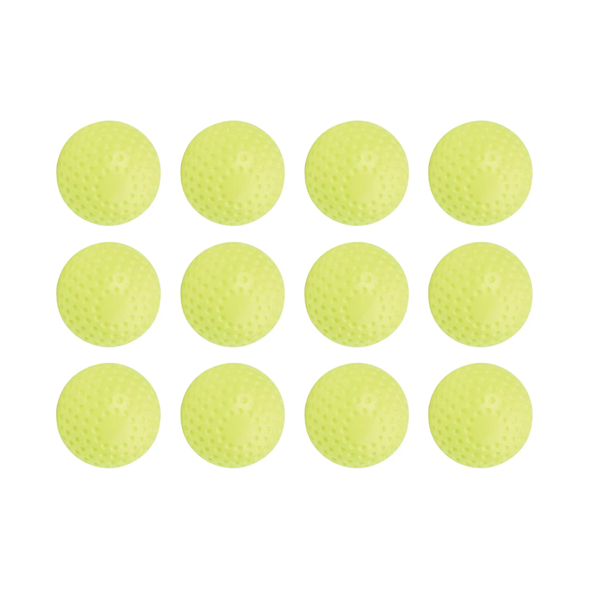 Champion Sports Ds1 Dimpled Pitching Machine Softballs - Doz - 12’’d, Optic Yellow
