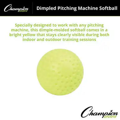 Champion Sports Ds1 Dimpled Pitching Machine Softballs - Doz
