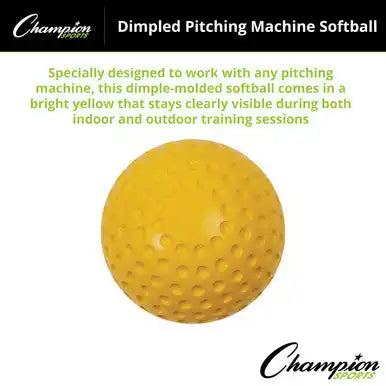 Champion Sports Ds1 Dimpled Pitching Machine Softballs - Doz