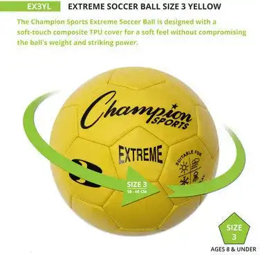 Champion Sports Ex3 Extreme Soccer Ball Size 3 - Ea