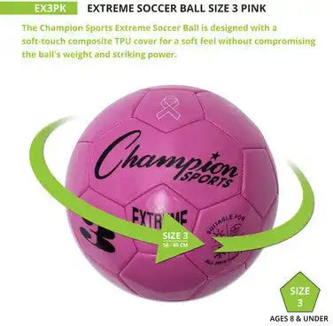 Champion Sports Ex3 Extreme Soccer Ball Size 3 - Ea