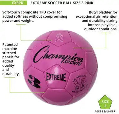 Champion Sports Ex3 Extreme Soccer Ball Size 3 - Ea