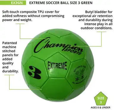 Champion Sports Ex3 Extreme Soccer Ball Size 3 - Ea