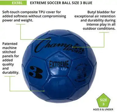 Champion Sports Ex3 Extreme Soccer Ball Size 3 - Ea
