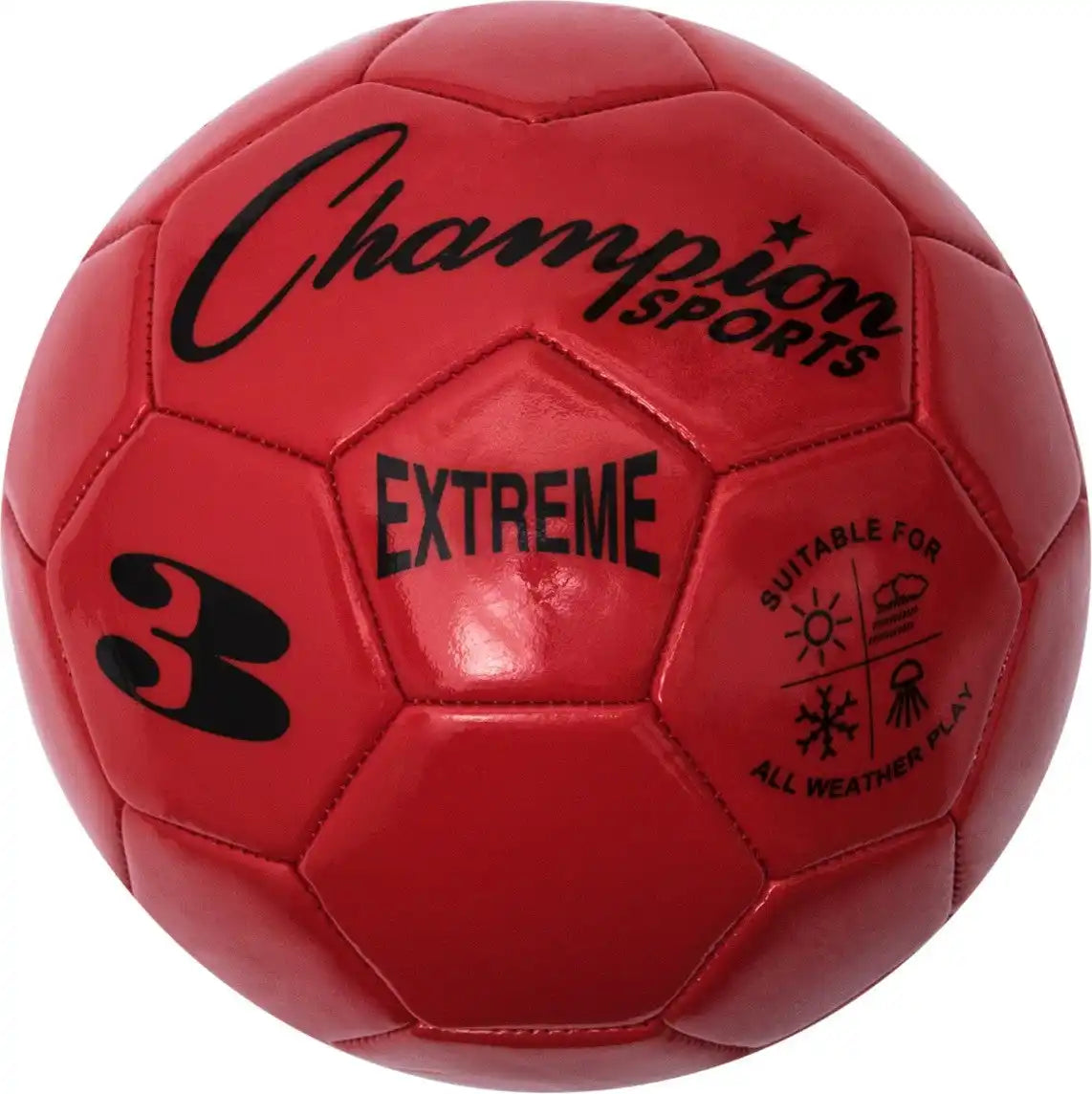Champion Sports Ex3 Extreme Soccer Ball Size 3 - Ea - Red