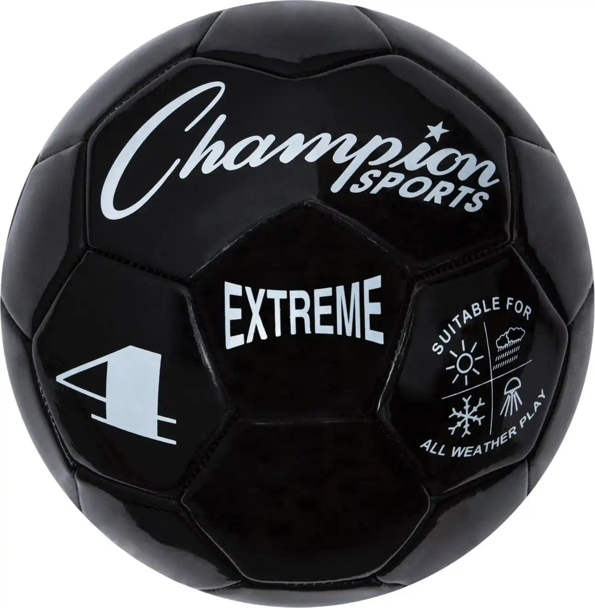 Champion Sports Ex4 Extreme Soccer Ball Size 4 - Ea - Black