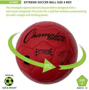 Champion Sports Ex4 Extreme Soccer Ball Size 4 - Ea