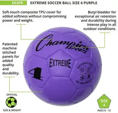 Champion Sports Ex4 Extreme Soccer Ball Size 4 - Ea