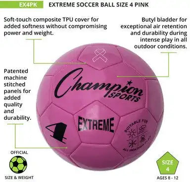 Champion Sports Ex4 Extreme Soccer Ball Size 4 - Ea