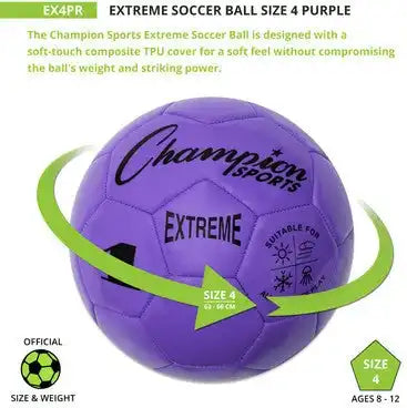 Champion Sports Ex4 Extreme Soccer Ball Size 4 - Ea