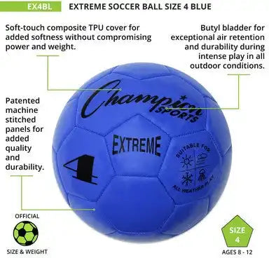 Champion Sports Ex4 Extreme Soccer Ball Size 4 - Ea