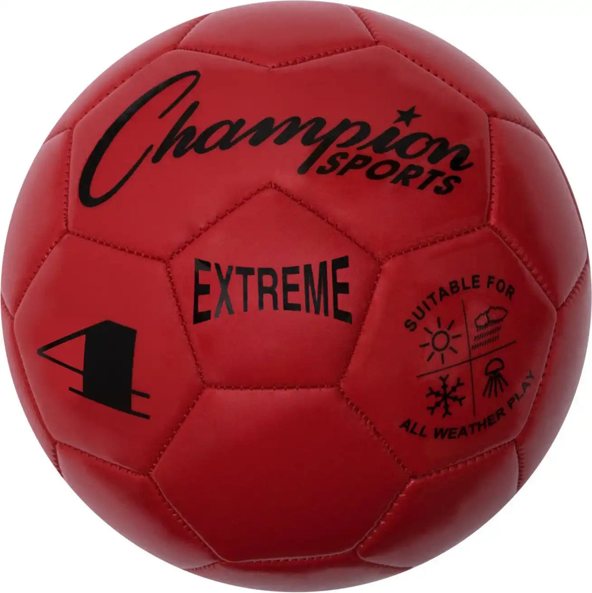 Champion Sports Ex4 Extreme Soccer Ball Size 4 - Ea - Red