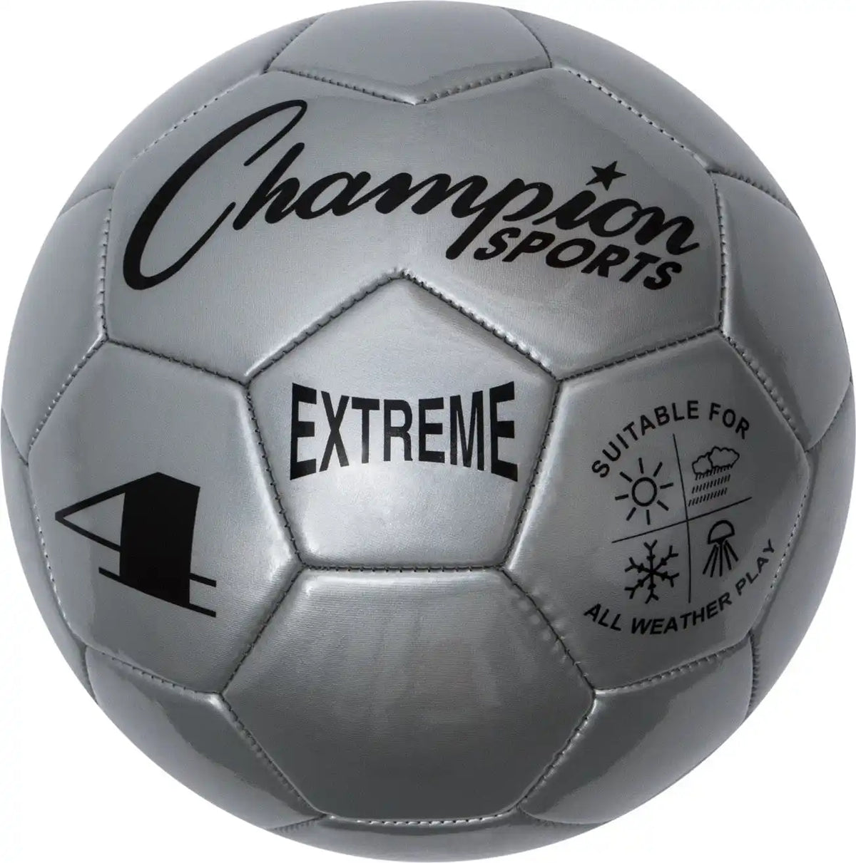 Champion Sports Ex4 Extreme Soccer Ball Size 4 - Ea - Silver