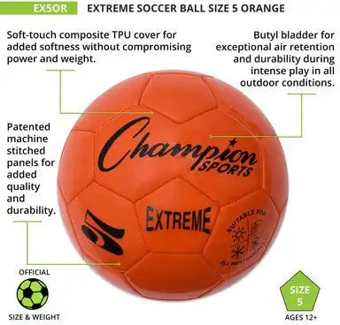 Champion Sports Ex5 Extreme Soccer Ball Size 5 - Ea