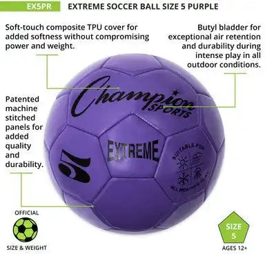 Champion Sports Ex5 Extreme Soccer Ball Size 5 - Ea