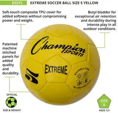 Champion Sports Ex5 Extreme Soccer Ball Size 5 - Ea